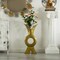 Unique Style Galvanized Gold Metal Design Large Floor Vase for Entryway, Living Room or Dining Room, 28 inTall Rustic Iron Home Decor Accent with Distressed Finish - Vase for Flowers, Branches, or Greenery